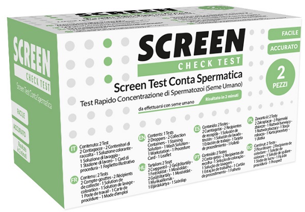 SCREEN TEST CONTA SPERMATICA SCREEN 2 PEZZI - Farmadott.it