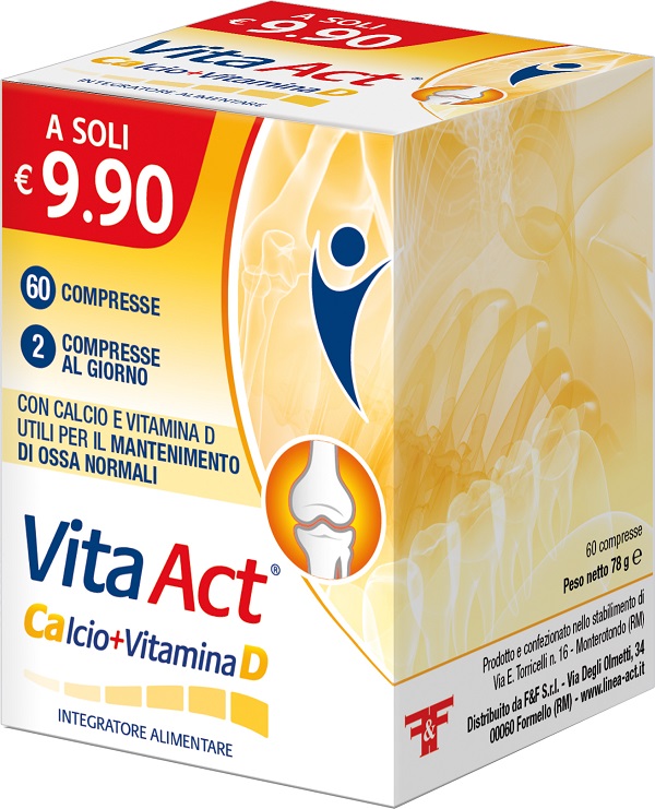 VITA ACT CALCIO + VITAMINA D 60 COMPRESSE - Farmadott.it