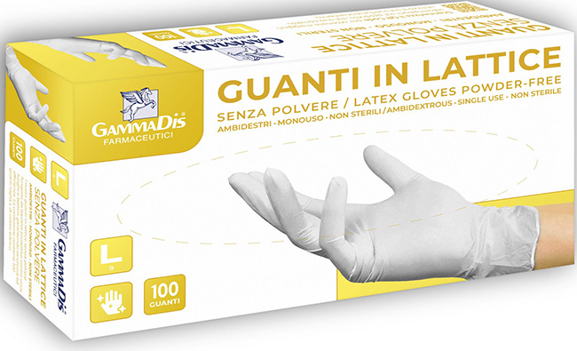GUANTI LATTICE SENZA POLVERE SMALL 100 PEZZI GAMMADIS - Farmadott.it