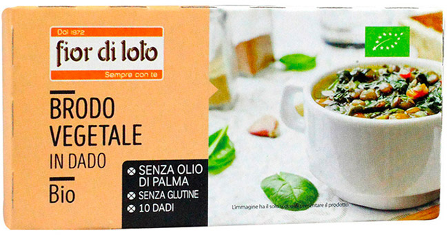 BRODO VEGETALE DADO SENZA PALMA SENZA GLUTINE 100 G - Farmadott.it