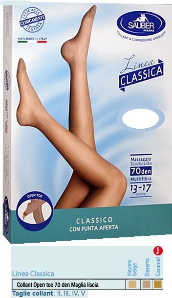SAUBER COLLANT OPEN TOE MAGLIA LISCIA 70 DEN COLORE NEUTRO BEIGE TAGLIA 5 LINEA CLASSICA - Farmadott.it