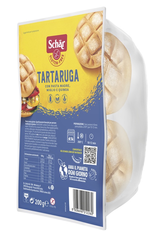 SCHAR TARTARUGA PANE SENZA LATTOSIO 200 G - Farmadott.it