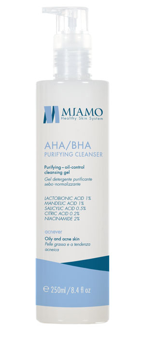 MIAMO ACNEVER AHA/BHA PURIFYING CLEANSER 250 ML - Farmadott.it