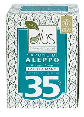 ALUS OLIVE & LAUREL SAPONE DI ALEPPO FATTO A MANO 35% 200 G - Farmadott.it