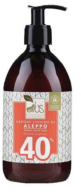 ALUS OLIVE & LAUREL SAPONE LIQUIDO DI ALEPPO 40% 500 ML - Farmadott.it