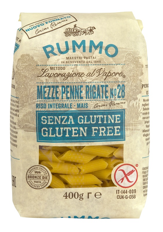 RUMMO MEZZE PENNE RIGATE N28 RISO INTEGRALE E MAIS 400 G - Farmadott.it