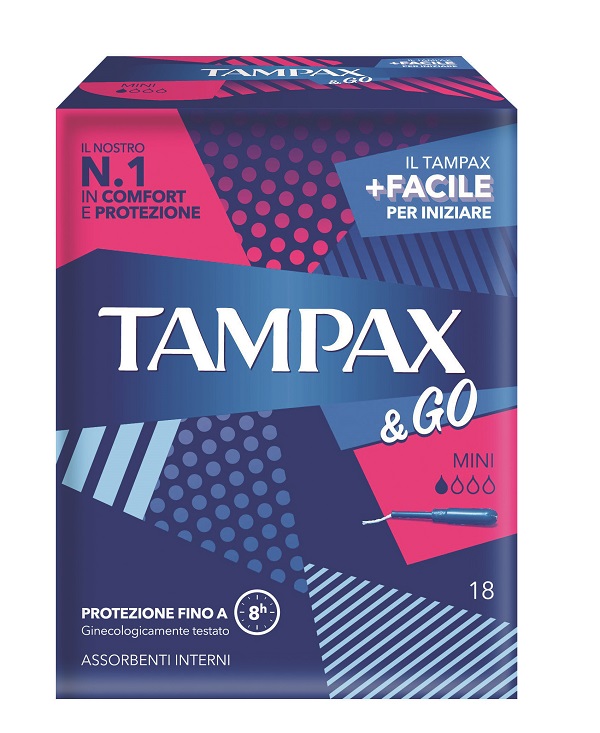 TAMPAX & GO MINI 18 PEZZI - Farmadott.it