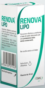 RENOVA COLLIRIO SOSTITUTO LACRIMALE A BASE DI ACIDO IALURONICO 0,4% E LIPIDI FLACONE DA 10 ML SENZA CONSERVANTI - Farmadott.it
