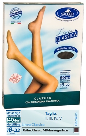 SAUBER CLASSICO COLLANT 140 DENARI MAGLIA LISCIA CIOCCOLATO 4 - Farmadott.it