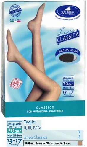 SAUBER CLASSICO COLLANT 70 DENARI MAGLIA LISCIA CAMEL 3 - Farmadott.it