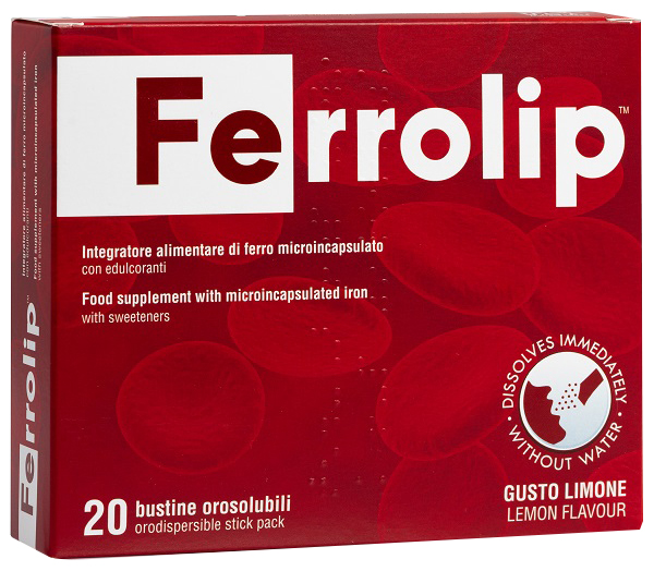 FERROLIP 20 BUSTINE OROSOLUBILI GUSTO LIMONE - Farmadott.it