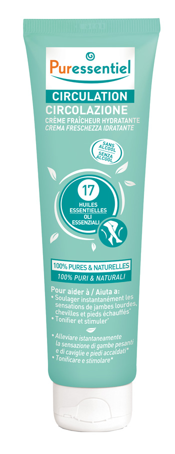 PURESSENTIEL CREMA CIRCOLAZIONE FRESCHEZZA IDRATANTE GAMBE EI STANCHI 100 ML - Farmadott.it