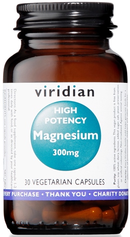 VIRIDIAN MAGNESIUM 300MG HIGH POTENCY 30 CAPSULE VIRIDIAN MAGNESIO SUPERIORE ALTA CONCENTRAZIONE - Farmadott.it