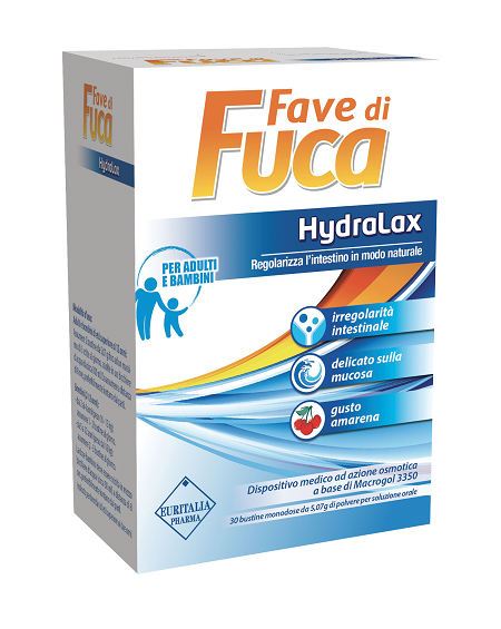 FAVE DI FUCA HYDRALAX 30 BUSTINE MONODOSE DA 5,07 G GUSTO AMARENA - Farmadott.it
