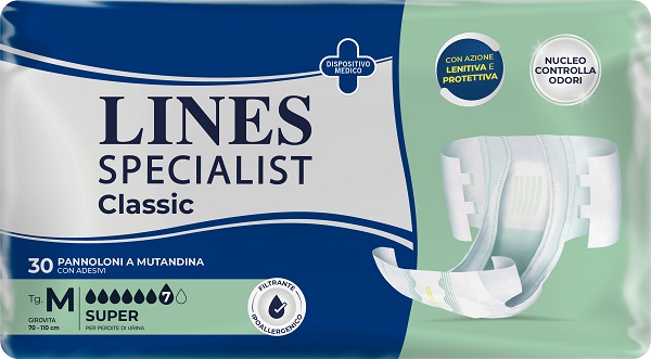 PANNOLONE A MUTANDA LINES SPECIALIST CLASSIC SUPER MM 30 PEZZI - Farmadott.it