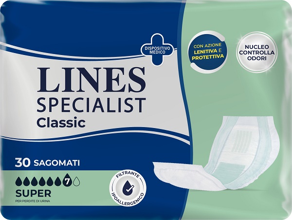 PANNOLONE LINES SPECIALIST CLASSIC SAGOMATO SUPER 30 PEZZI - Farmadott.it