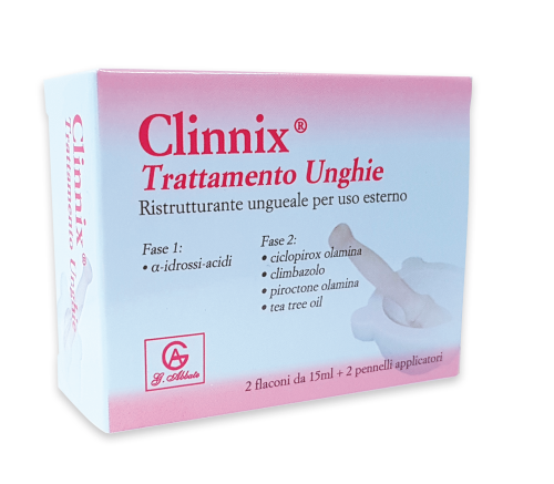 CLINNIX TRATTAMENTO UNGHIE 2 FLACONI 15 ML + 2 PENNELLI APPLICATORI - Farmadott.it