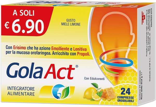 GOLA ACT MIELE E LIMONE 24 COMPRESSE OROSOLUBILI - Farmadott.it