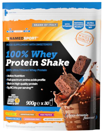 100% WHEY PROTEIN SHAKE CHOCO BROWNIE 900 G - Farmadott.it