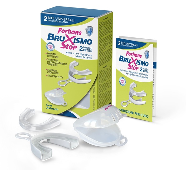 BITE UNIVERSALI AUTOMODELLANTI BRUXISMO STOP FORHANS 2 PEZZI - Farmadott.it