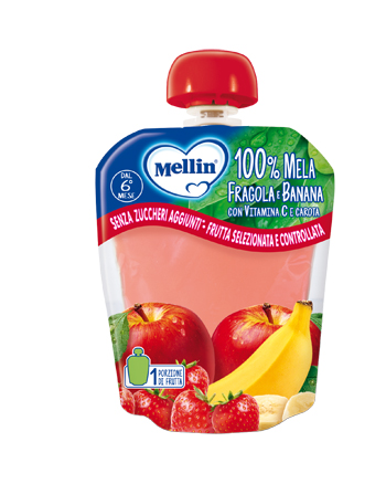 MELLIN POUCH MELA/FRAGOLA/BANANA 90 G - Farmadott.it