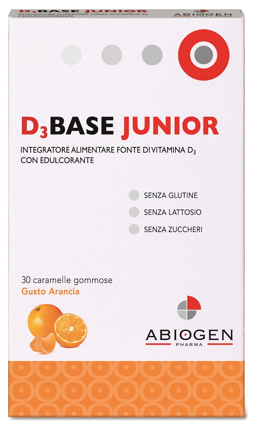 D3BASE JUNIOR 30 CARAMELLE GOMMOSE ARANCIA - Farmadott.it