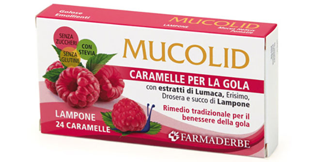 MUCOLID BRONC LUMACA & LAMPONE 24 CARAMELLE - Farmadott.it