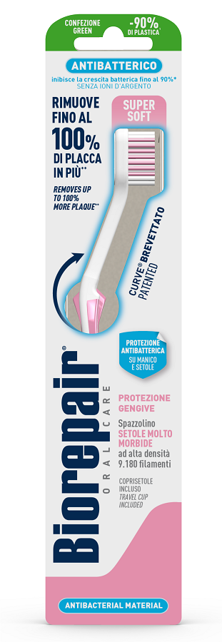 BIOREPAIR ORAL CARE ANTIBATTERICO SPAZZOLINO PIU' COMFORT PROTEZIONE GENGIVE SETOLE SUPER SOFT - Farmadott.it