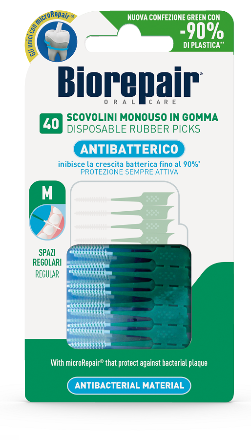 BIOREPAIR ORAL CARE ANTIBATTERICO 40 SCOVOLINI MONOUSO SPAZI REGOLARI - Farmadott.it