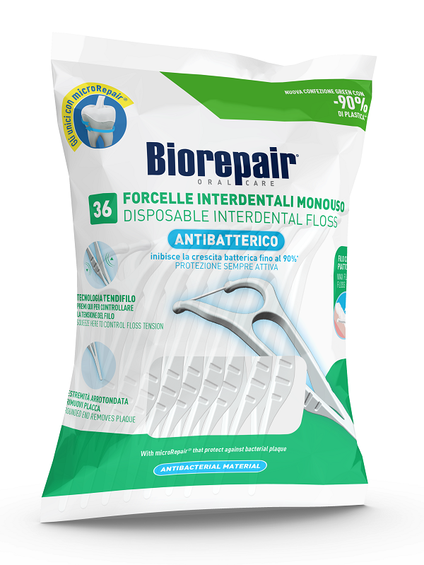 BIOREPAIR ORAL CARE ANTIBATTERICO FORCELLE INTERDENTALI MONOUSO 36 PEZZI - Farmadott.it