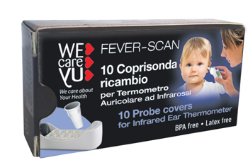 COPPELLE RICAMBIO PER TERMOMETRO INFRAROSSI WECAREYU FEVER-SCAN 10 PEZZI - Farmadott.it