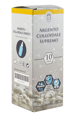 ARGENTO COLLOIDALE SUPREMO 10PPM CERTIFICATO CON CONTAGOCCE 100 ML - Farmadott.it
