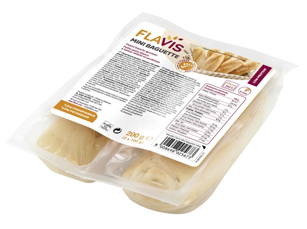 FLAVIS MINI BAGUETTE PANINI BIANCHI APROTEICI 2 PEZZI DA 100 G - Farmadott.it