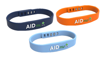 AIDME BRACCIALE SALVAVITA BLU CON SISTEMA NFC - Farmadott.it