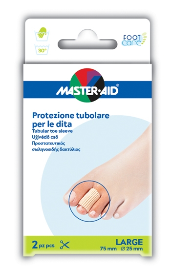 PROTEZIONE TUBOLARE IN GEL MASTER-AID FOOTCARE ELASTICIZZATO LARGE 7,5 CM 20 MM 2 PEZZI C5 - Farmadott.it