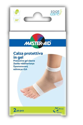 CALZA CON PROTEZIONE MASTER-AID FOOTCARE IDRATANTE IN GEL/TESSUTO PER TALLONI 2 PEZZI F1 - Farmadott.it
