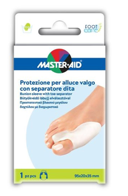 PROTEZIONE MASTER-AID FOOTCARE PER ALLUCE VALGO CON SEPARATORE DITA INTEGRATO 1 PEZZO D9 - Farmadott.it