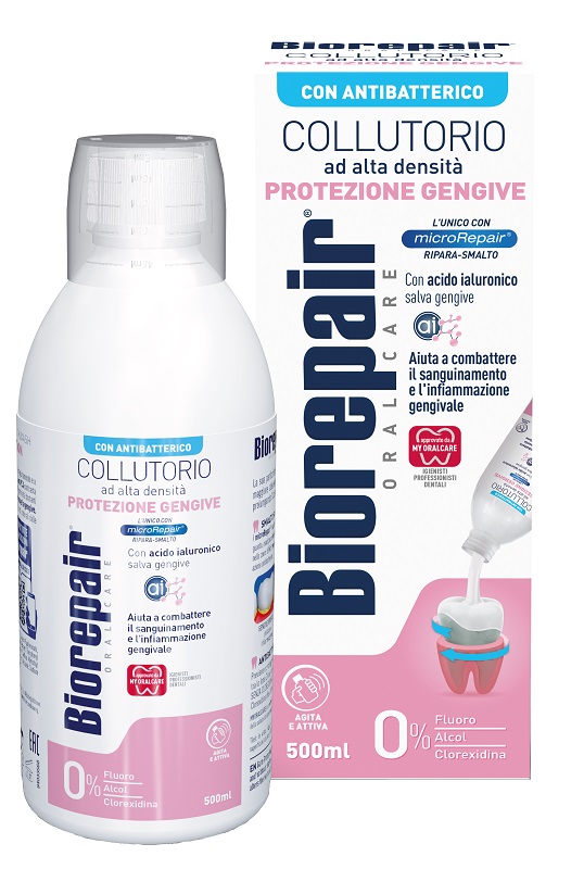 BIOREPAIR ORAL CARE COLLUTORIO ALTA INTENSITA' CON ANTIBATTERICO PROTEZIONE GENGIVE 500 ML - Farmadott.it