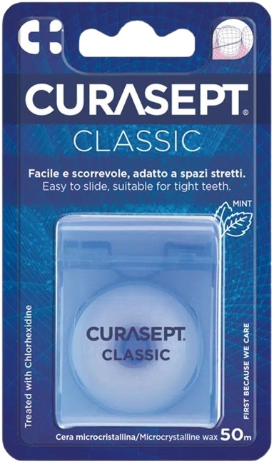 CURASEPT FLOSS CLASSIC CERATO CLOREXIDINA - Farmadott.it