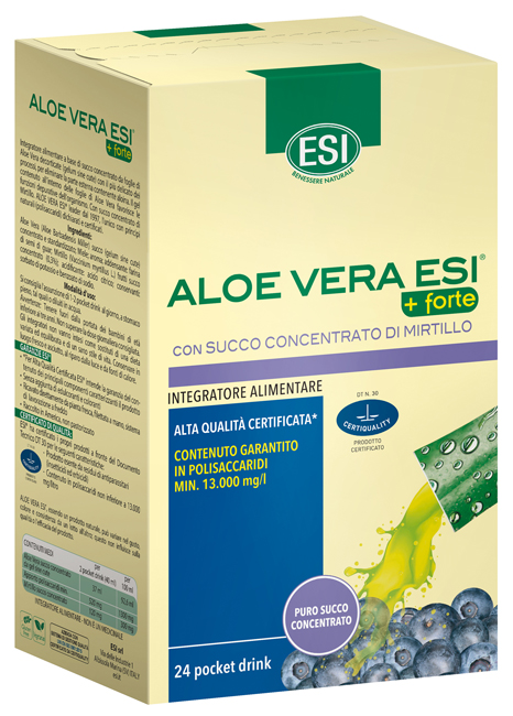 ESI ALOE VERA SUCCO + FORTE MIRTILLO 24 POCKET DRINK - Farmadott.it