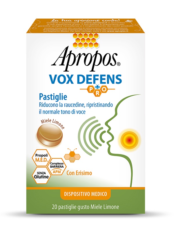 APROPOS VOX DEFENS PRO MIELE LIMONE 20 PASTIGLIE - Farmadott.it