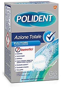 POLIDENT AZIONE TOTALE 66 COMPRESSE PULITORE PER PROTESI QUOTIDIANO - Farmadott.it