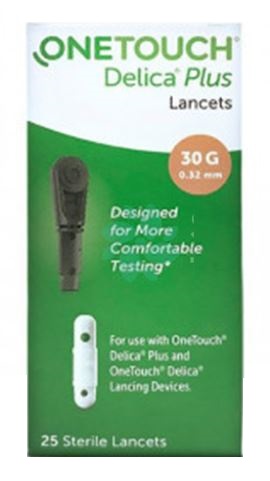 LANCETTE PUNGIDITO ONETOUCH DELICA PLUS 25 PEZZI - Farmadott.it