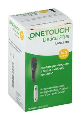 LANCETTE PUNGIDITO ONETOUCH DELICA PLUS 200 PEZZI - Farmadott.it