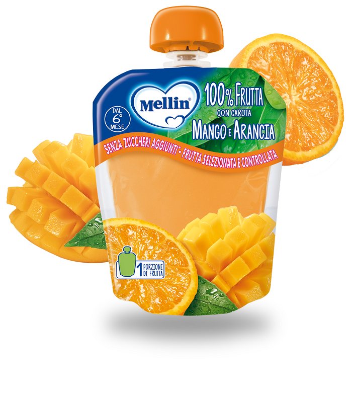 MELLIN POUCH ARANCIA MANGO 90 G - Farmadott.it