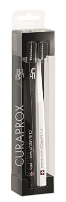 SPAZZOLINO CURAPROX WHITE IS BLACK WHITE/BLACK 2 PEZZI - Farmadott.it