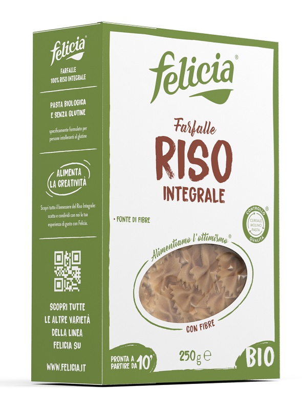 FELICIA FARFALLE RISO INTEGRALE 250 G - Farmadott.it