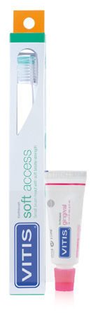 VITIS SPAZZOLINO SOFT ACCESS + DENTIFRICIO GINGIVAL 15 ML - Farmadott.it