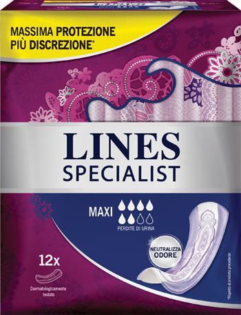 LINES SPECIALIST PANNOLONE MAXI FARMA 12 PEZZI - Farmadott.it