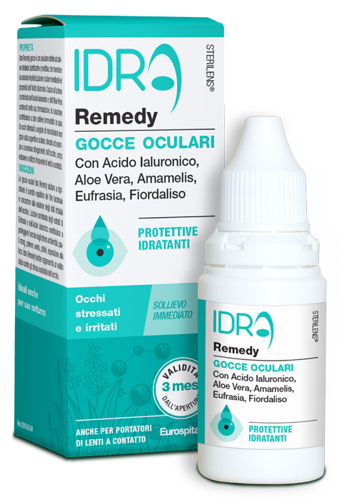 GOCCE OCULARI PROTETTIVE IDRATANTI STERILENS IDRA REMEDY CON ACIDO IALURONICO E ALOE VERA 10 ML - Farmadott.it